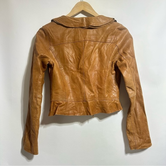 Old Navy Vintage Y2K Women XS Cropped Jacket
Genuine Leather Ruffle Tan Cognac - Picture 3 of 7